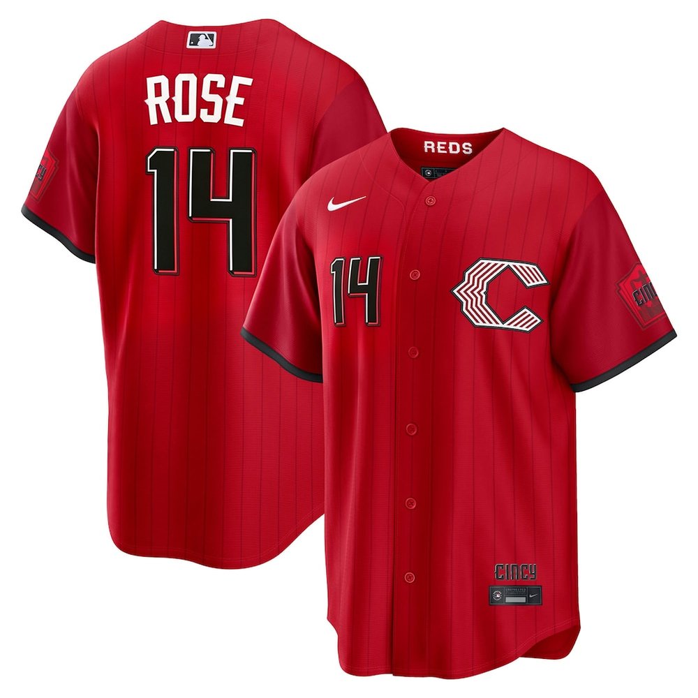 Men's Cincinnati Reds #14 Pete Rose Red 2026 City Connect Stitched Jersey