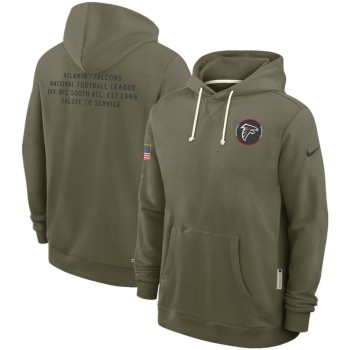Men's Atlanta Falcons Olive 2025 Salute to Service Pullover Hoodie Men's Atlanta Falcons Olive 2025 Salute to Service Pullover Hoodie
