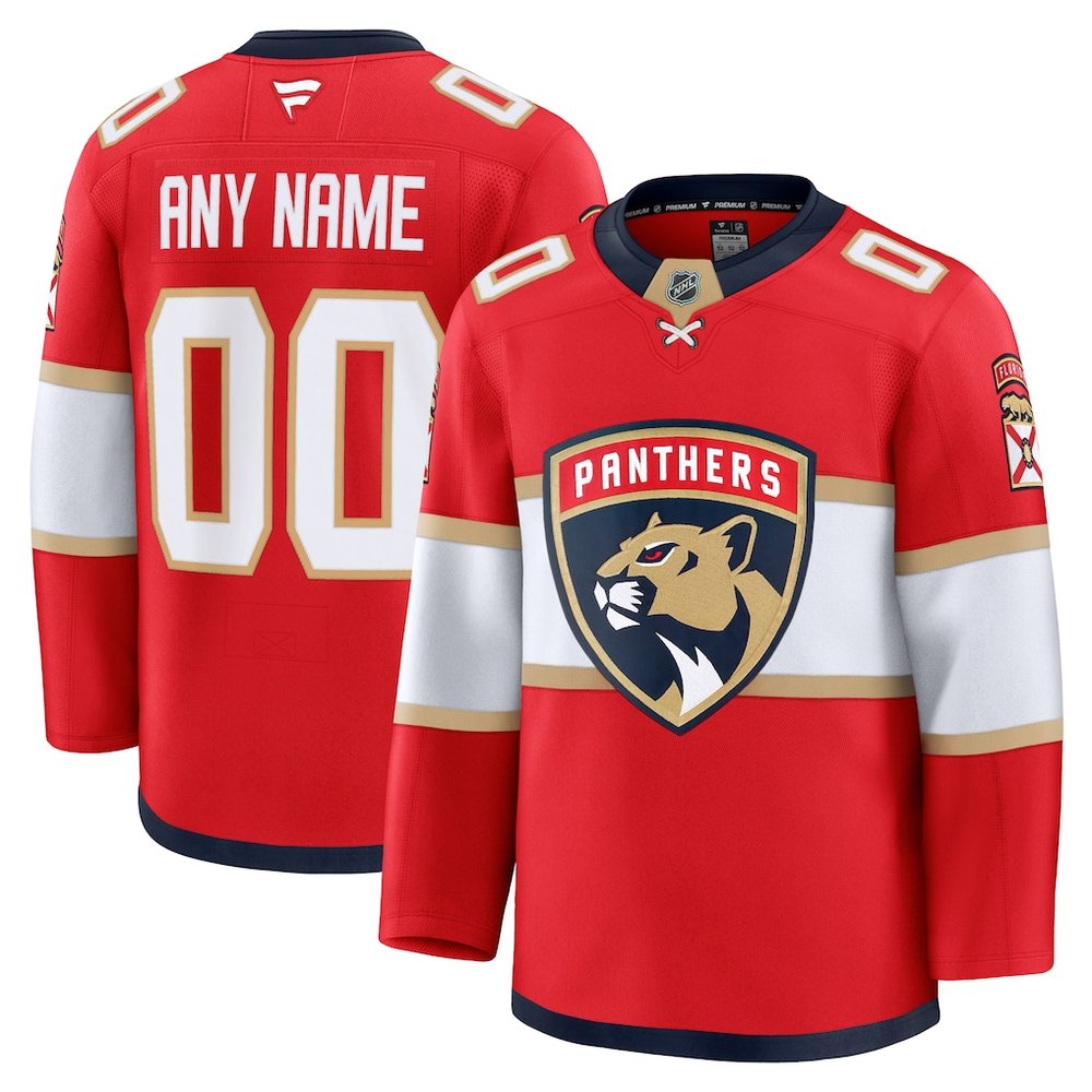 Youth Florida Panthers Red Home Custom Jersey