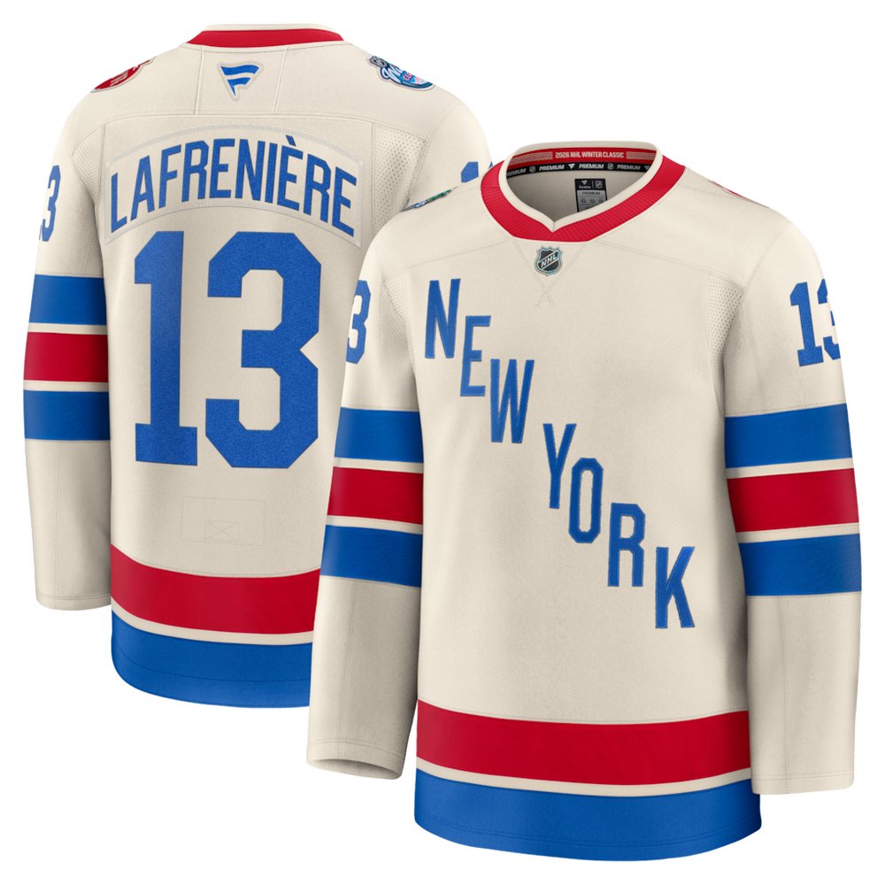 Youth New York Rangers #13 Alexis Lafreniere Beige 2026 NHL Winter Classic Jersey Youth New York Rangers #13 Alexis Lafreniere Beige 2026 NHL Winter Classic Jersey