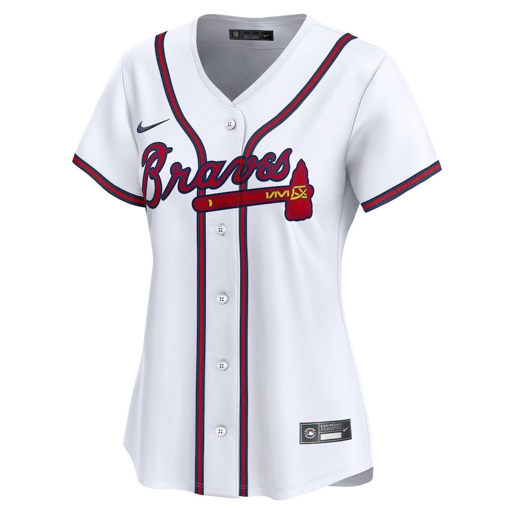 Women's Atlanta Braves #13 Ronald Acuna Nike White Home Limited Player Jersey Women's Atlanta Braves #13 Ronald Acuna Nike White Home Limited Player Jersey