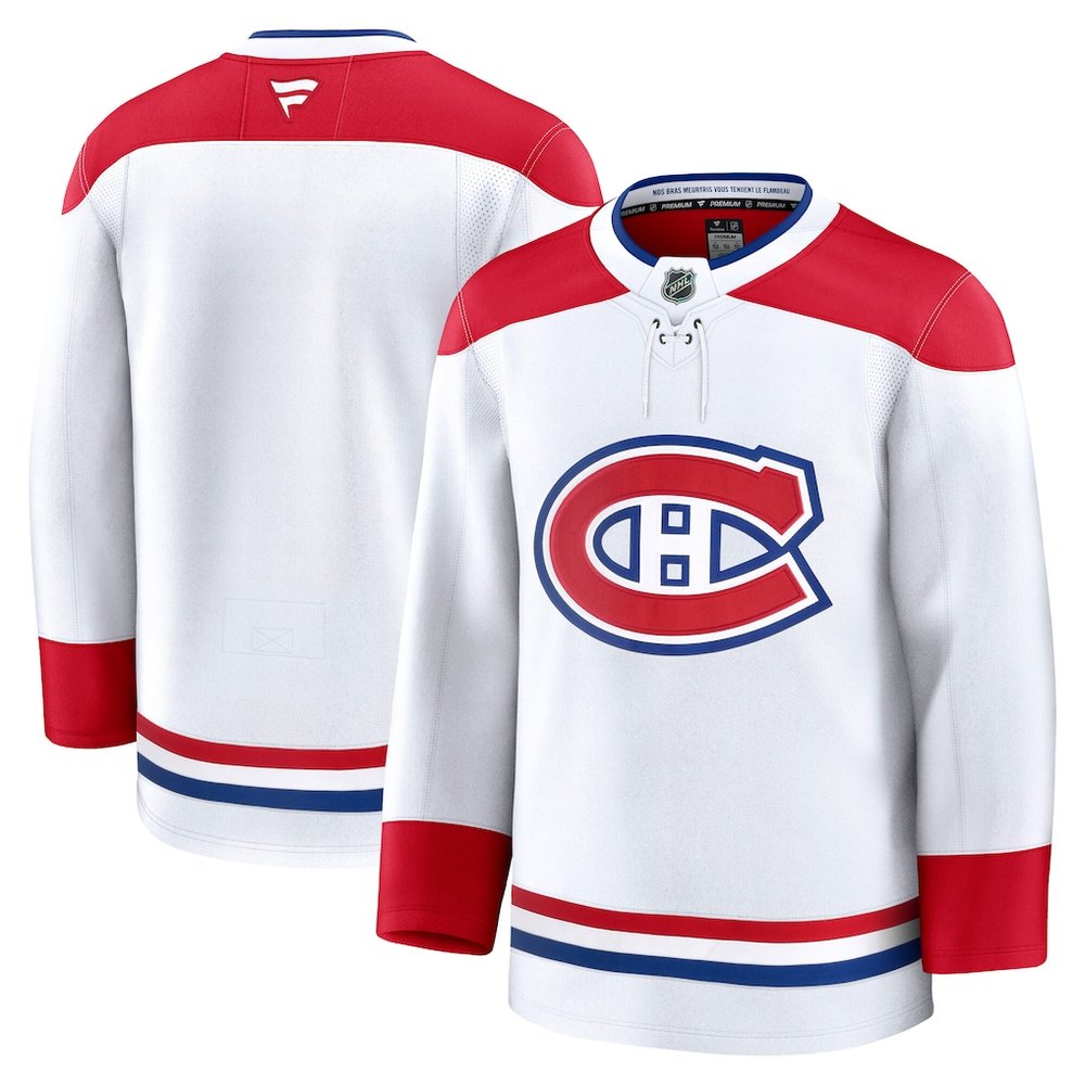 Men's Montreal Canadiens White Away Premium Jersey