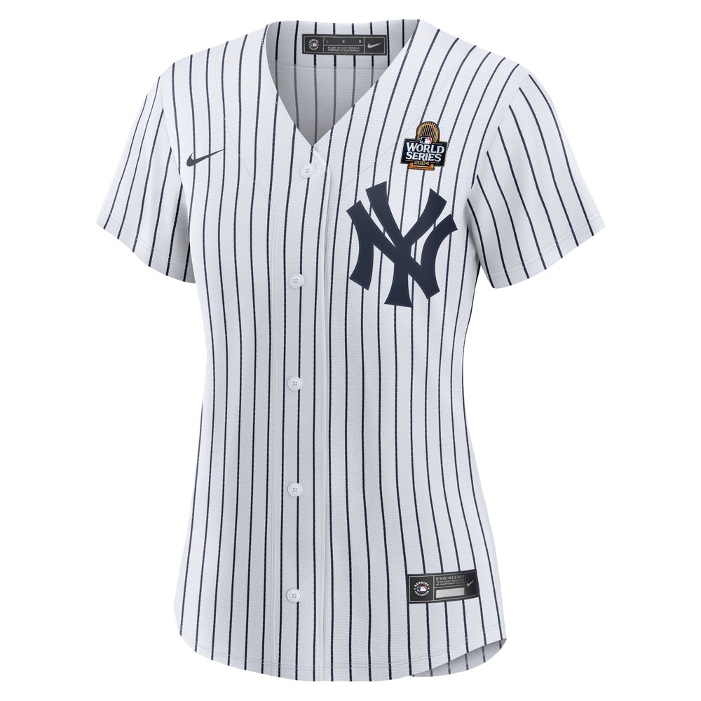 Women's New York Yankees #45 Gerrit Cole White 2024 World Series Home Replica Player Jersey Women's New York Yankees #45 Gerrit Cole White 2024 World Series Home Replica Player Jersey