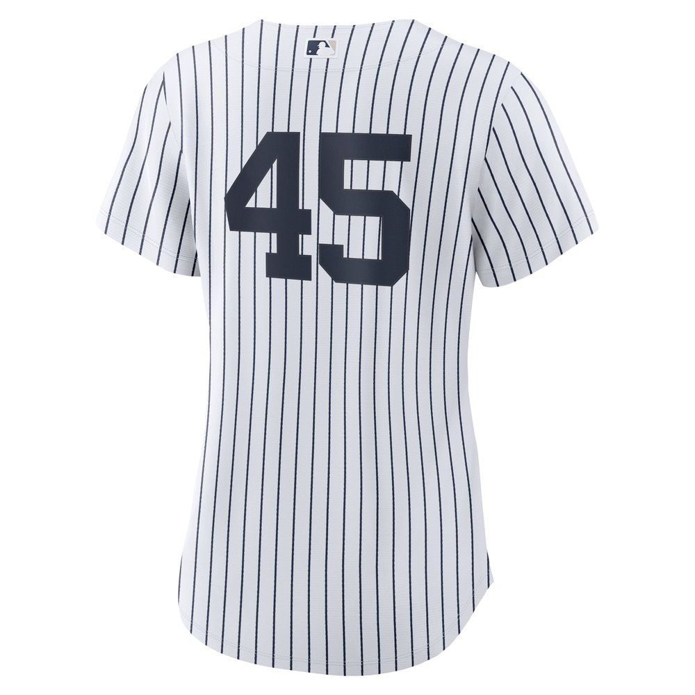 Women's New York Yankees #45 Gerrit Cole White 2024 World Series Home Replica Player Jersey Women's New York Yankees #45 Gerrit Cole White 2024 World Series Home Replica Player Jersey