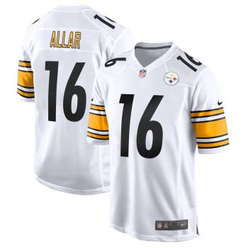 Men's Pittsburgh Steelers #16 Drew Allar White 2026 NFL Draft Game Jersey