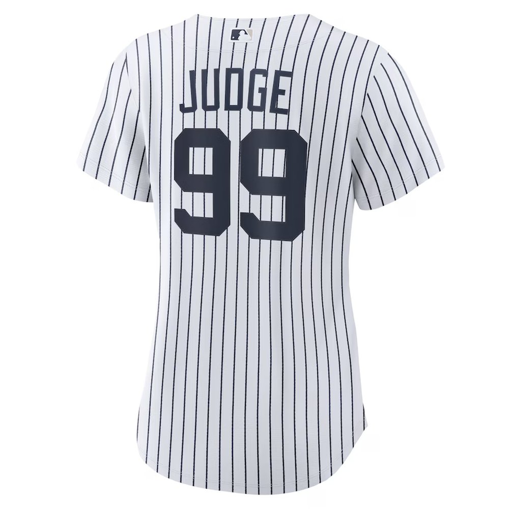 Women's New York Yankees #99 Aaron Judge White Home Replica Player Jersey