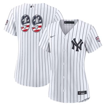 Women's New York Yankees #99 Aaron Judge Nike White USA 250 Fourth of July Home Stadium Jersey Women's New York Yankees #99 Aaron Judge Nike White USA 250 Fourth of July Home Stadium Jersey