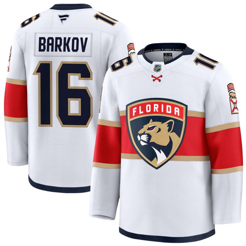 Youth Florida Panthers #16 Aleksander Barkov White Jersey