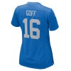 Women's Detroit Lions #16 Jared Goff Blue Game Player Jersey