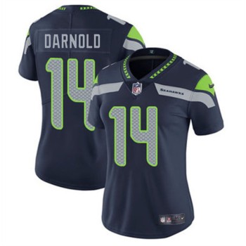 Women's Seattle Seahawks #14 Sam Darnold Navy Vapor Limited Stitched Football Jersey Women's Seattle Seahawks #14 Sam Darnold Navy Vapor Limited Stitched Football Jersey