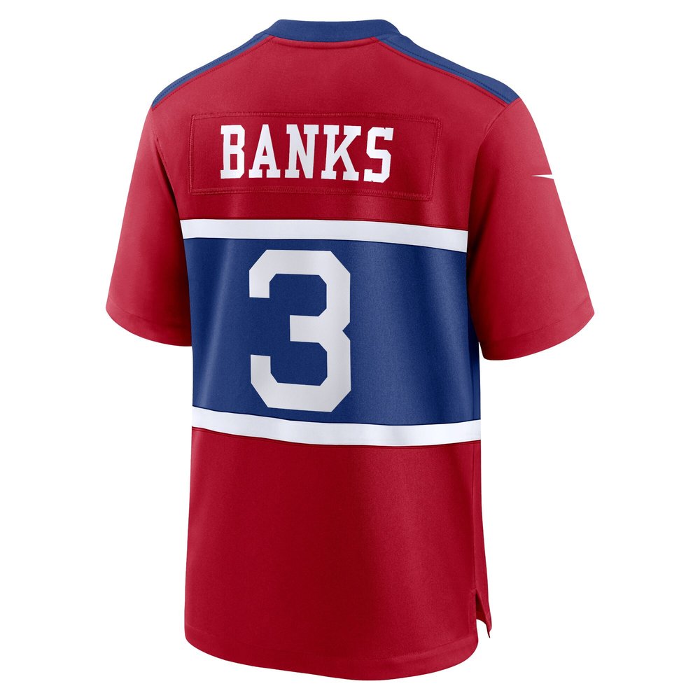 Youth New York Giants Deonte Banks Century Red Alternate Player Game Jersey