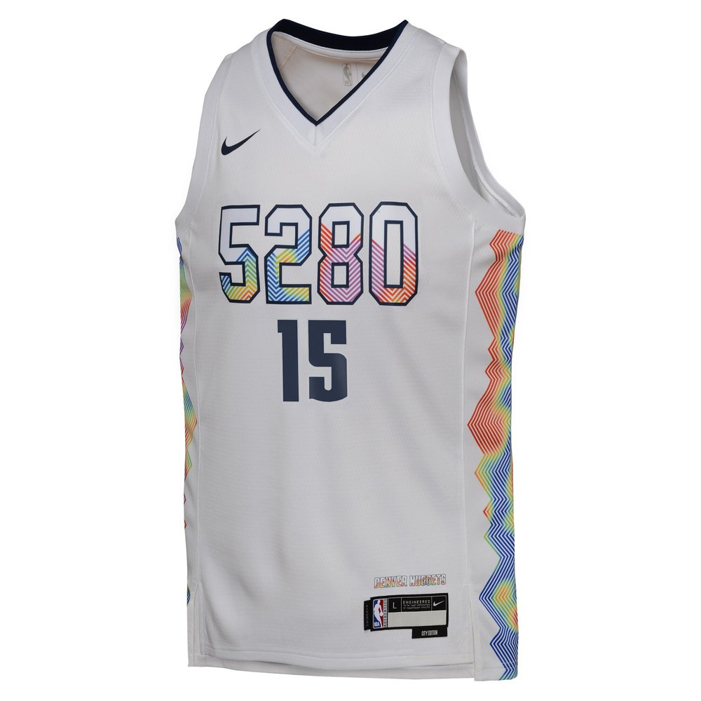 Youth Denver Nuggets Nikola Jokic White 2024/25 Swingman Player Jersey - City Edition Youth Denver Nuggets Nikola Jokic White 2024/25 Swingman Player Jersey - City Edition
