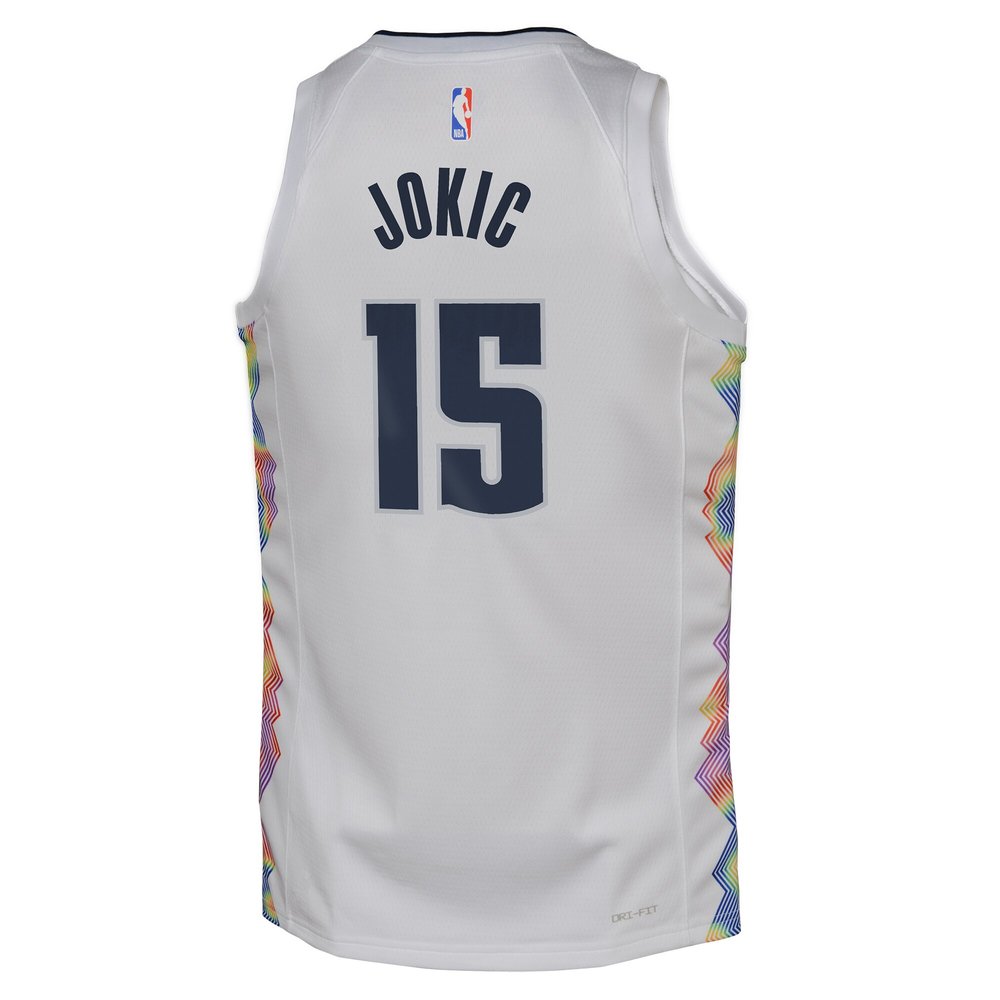 Youth Denver Nuggets Nikola Jokic White 2024/25 Swingman Player Jersey - City Edition Youth Denver Nuggets Nikola Jokic White 2024/25 Swingman Player Jersey - City Edition