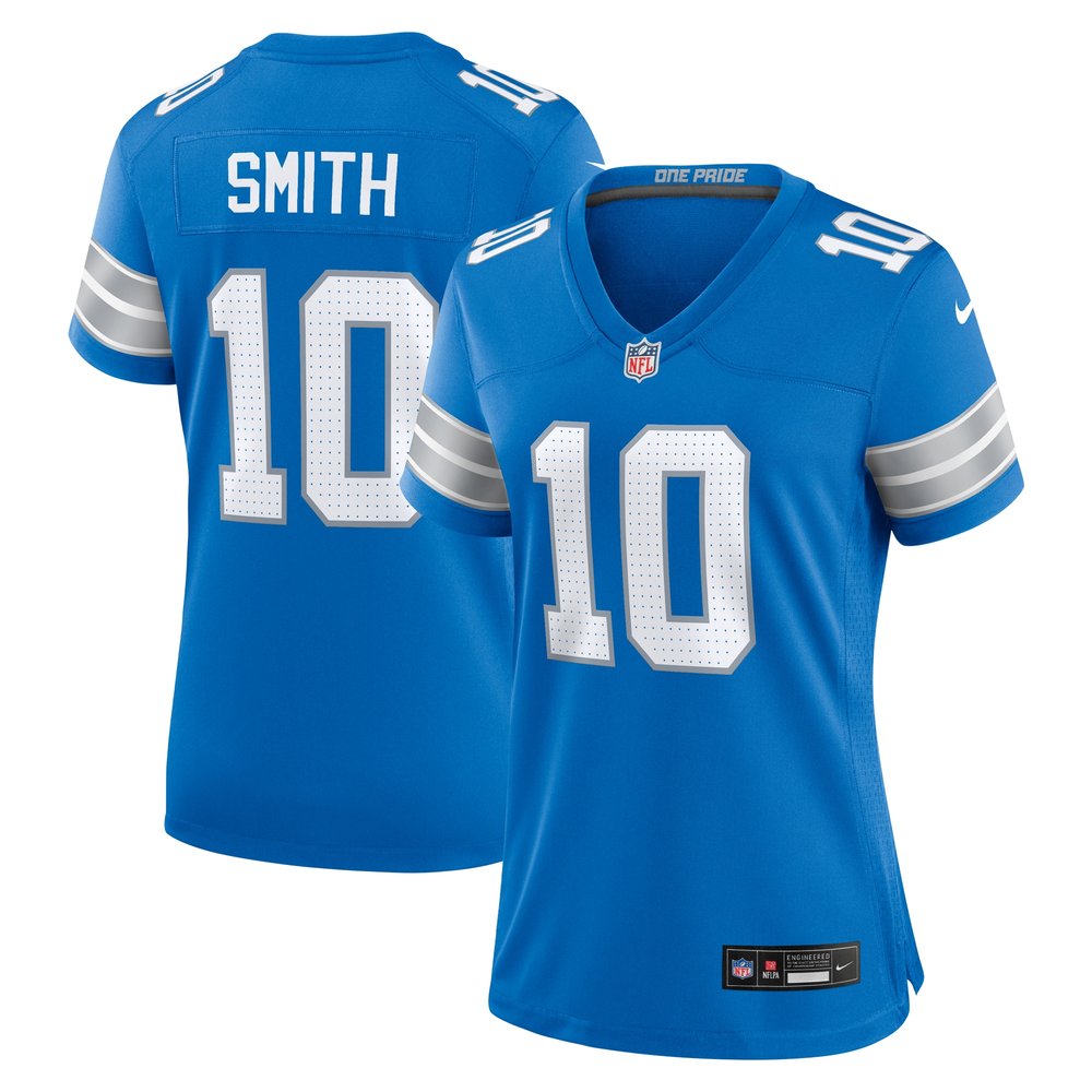 Women's Detroit Lions Tre Quan Smith  Blue Game Jersey