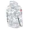 Youth Houston Texans White/Gray 2024 Salute To Service Pullover Hoodie