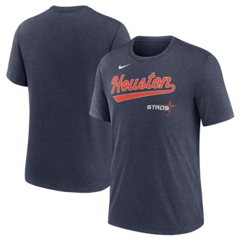 Men's Houston Astros Heather Navy 2025 City Connect Tri-Blend T-Shirt Men's Houston Astros Heather Navy 2025 City Connect Tri-Blend T-Shirt