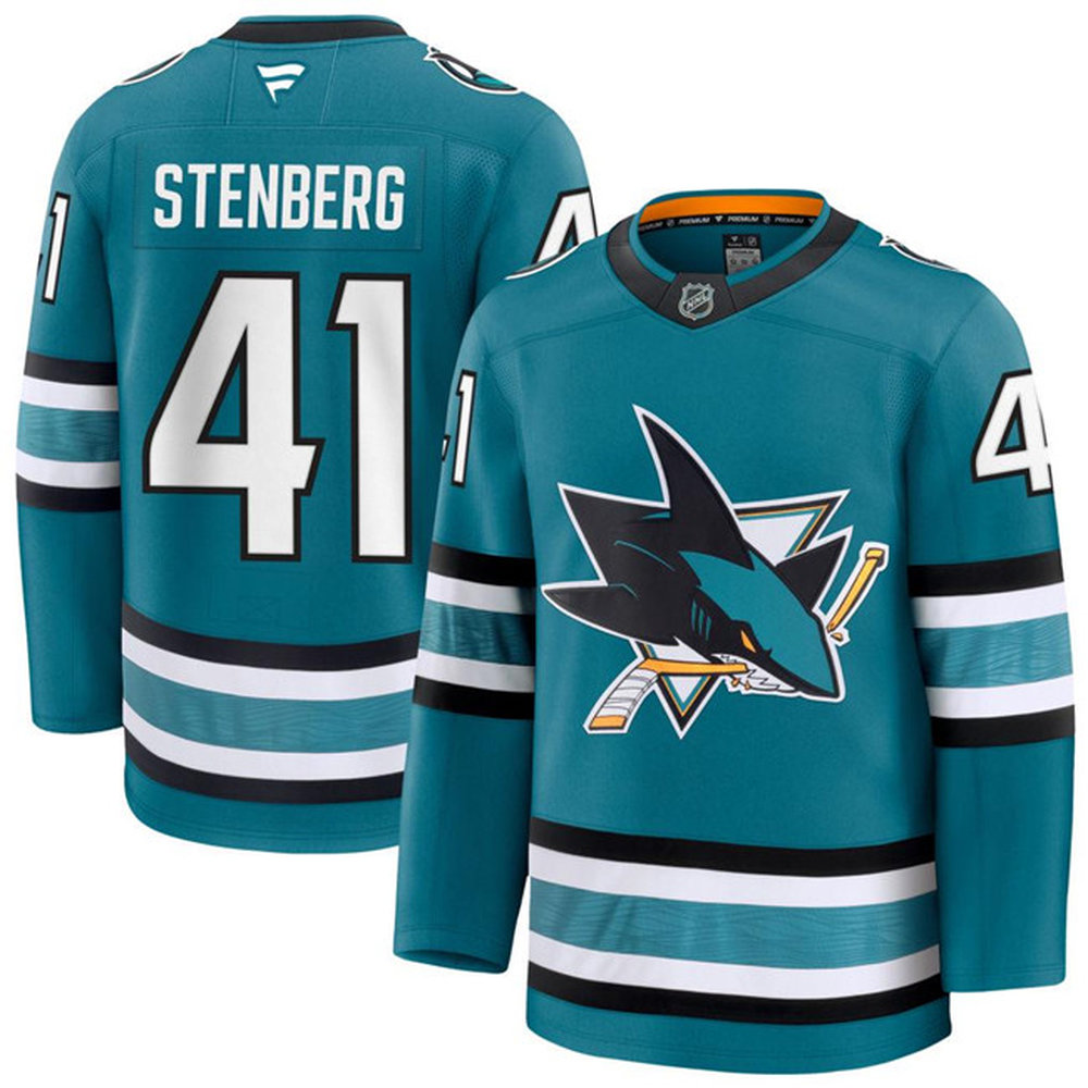 Men's San Jose Sharks #41 Ivar Stenberg Teal 2026 Hockey Jersey