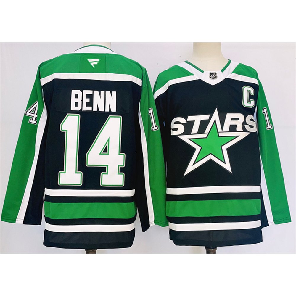 Youth Dallas Stars #14 Jamie Benn Black 2024-25 Reverse Retro Stitched Jersey