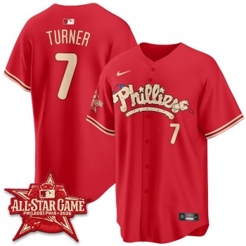 Youth Philadelphia Phillies #7 Trea Turner Red 2026 MLB All-Star Jersey