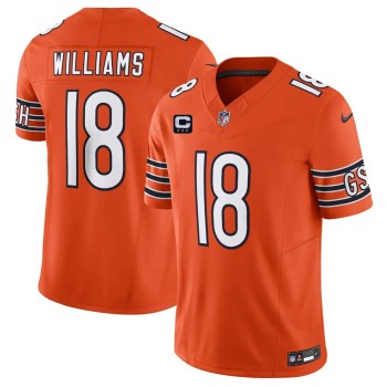 Men's Chicago Bears #18 Caleb Williams Orange 2026 With 3-star C Patch Vapor F.U.S.E. Untouchable Limited Jersey Men's Chicago Bears #18 Caleb Williams Orange 2026 With 3-star C Patch Vapor F.U.S.E. Untouchable Limited Jersey