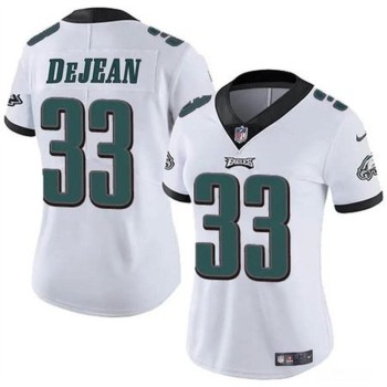 Women's Philadelphia Eagles #33 Cooper DeJean White 2024 Draft Vapor Untouchable Limited Stitched Football Jersey(Run Small) Women's Philadelphia Eagles #33 Cooper DeJean White 2024 Draft Vapor Untouchable Limited Stitched Football Jersey(Run Small)