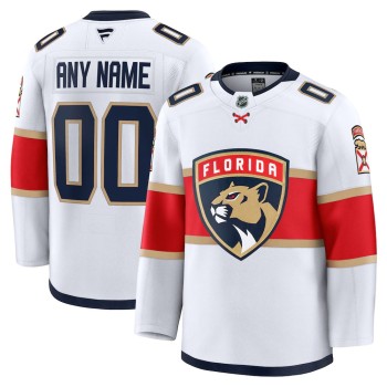Youth Florida Panthers White Home Custom Jersey