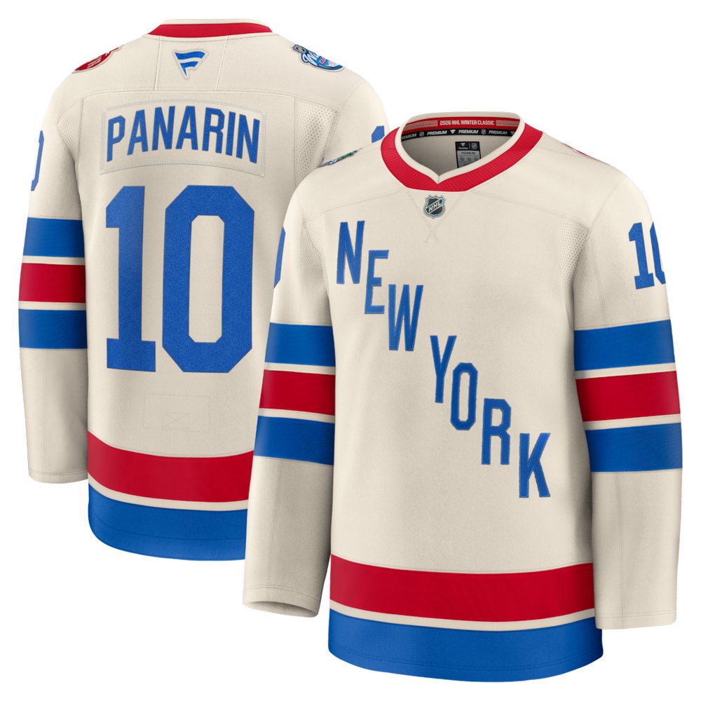 Men's New York Rangers #10 Artemi Panarin Beige 2026 NHL Winter Classic Premium Jersey