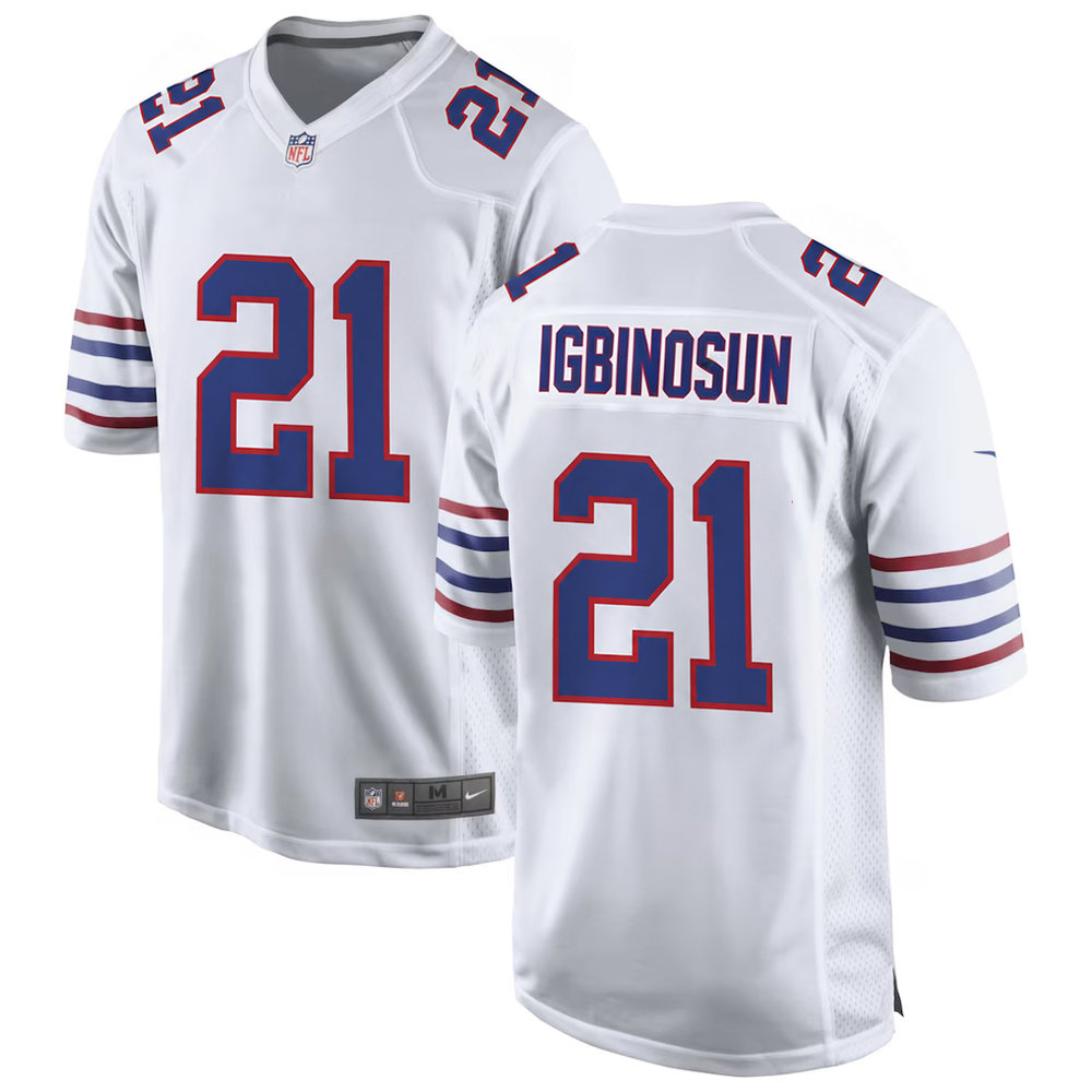 Youth Buffalo Bills #21 Davison Igbinosun White 2026 NFL Draft Game Jersey