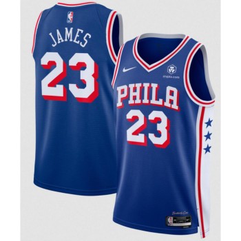 Women's Philadelphia 76ers #23 LeBron James Royal 2026 Icon Edition With Patch Jersey