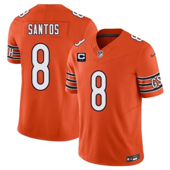 Men's Chicago Bears #8 Cairo Santos Orange 2026 2-Star C Patch Vapor F.U.S.E. Untouchable Limited Jersey Men's Chicago Bears #8 Cairo Santos Orange 2026 2-Star C Patch Vapor F.U.S.E. Untouchable Limited Jersey