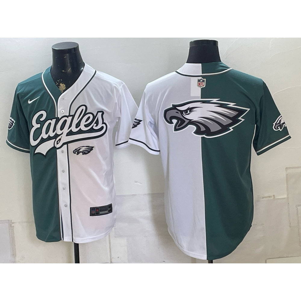 Youth Philadelphia Eagles Green Split Cool Base Stitched Baseball Jersey Youth Philadelphia Eagles Green Split Cool Base Stitched Baseball Jersey