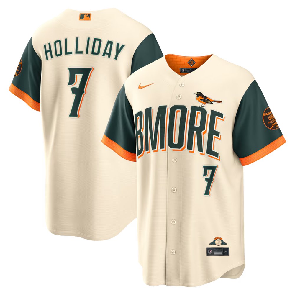 Men's Baltimore Orioles #7 Jackson Holliday Nike Natural 2026 City Connect Stadium Jersey
