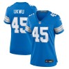 Women's Detroit Lions Isaac Ukwu  Blue Game Jersey