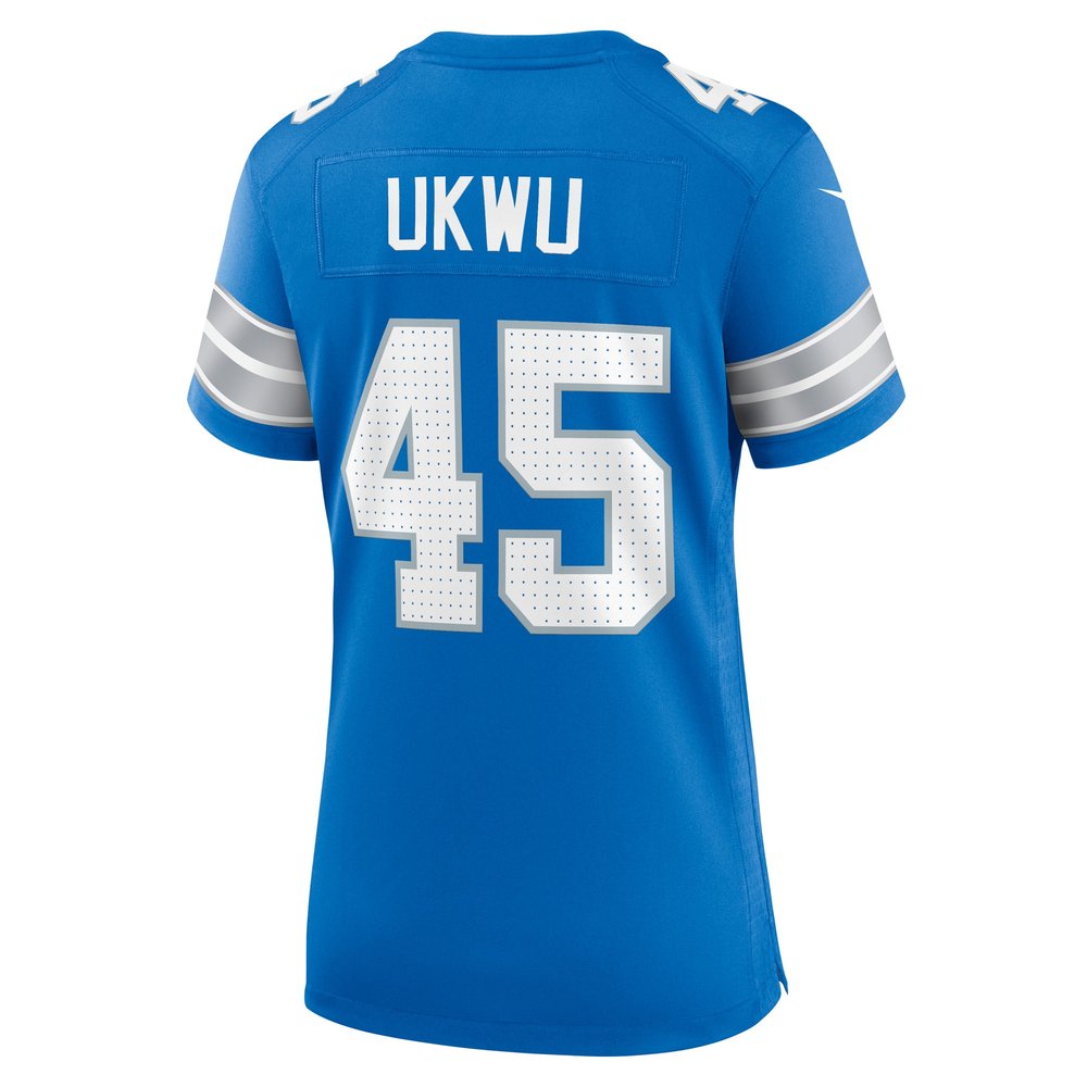 Women's Detroit Lions Isaac Ukwu  Blue Game Jersey