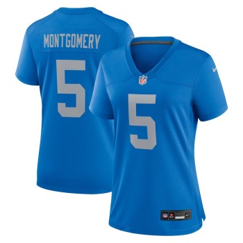 Women's Detroit Lions David Montgomery Blue Alternate Game Jersey Women's Detroit Lions David Montgomery Blue Alternate Game Jersey