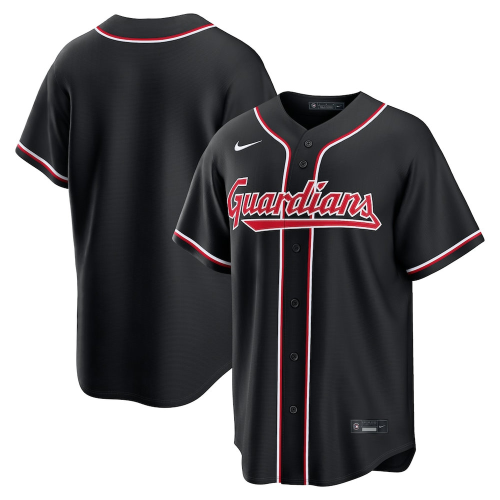 Men's Cleveland Guardians Fashion Replica Black Out Jersey Men's Cleveland Guardians Fashion Replica Black Out Jersey