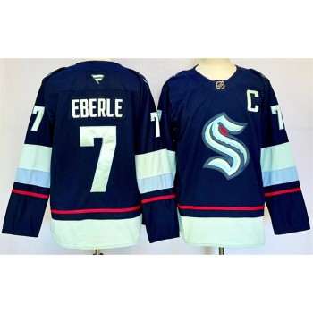 Youth Seattle Kraken #7 Jordan Eberle Navy 2024-25 Home Stitched Hockey Jersey