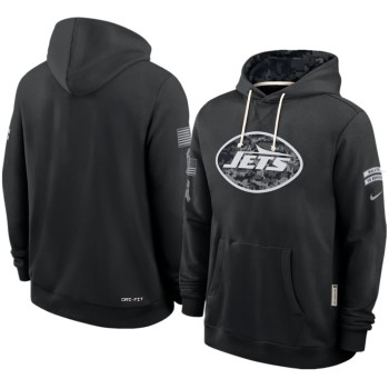 Men's New York Jets Nike Black 2026 Salute to Service Sideline Dri-FIT Pullover Hoodie