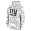 Youth New York Giants White/Gray 2024 Salute To Service Pullover Hoodie