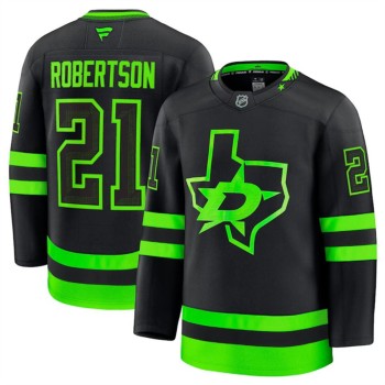 Youth Dallas Stars #21 Jason Robertson Black 2024-25 Alternate Stitched Hockey Jersey Youth Dallas Stars #21 Jason Robertson Black 2024-25 Alternate Stitched Hockey Jersey