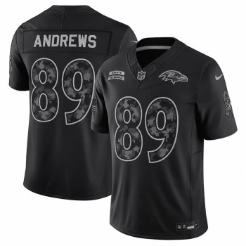 Men's Baltimore Ravens #89 Mark Andrews Nike Black 2026 Salute to Service Vapor F.U.S.E. Limited Jersey