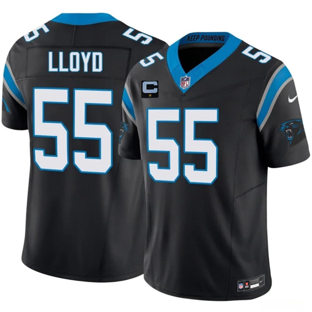 Men's Carolina Panthers #55 Devin Lloyd Black 2026 1-Star C Patch Vapor F.U.S.E. Limited Jersey