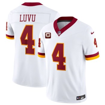 Men's Washington Commanders #4 Frankie Luvu White 2026 With 2-Star C Patch Vapor F.U.S.E. Limited Jersey Men's Washington Commanders #4 Frankie Luvu White 2026 With 2-Star C Patch Vapor F.U.S.E. Limited Jersey