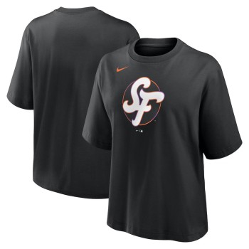 Women's San Francisco Giants Nike Black 2025 City Connect Logo Boxy T-Shirt