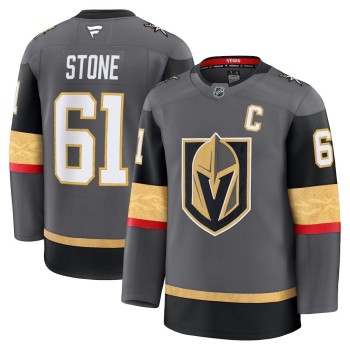 Men's Vegas Golden Knights #61 Mark Stone Gray Alternate Premium Jersey Men's Vegas Golden Knights #61 Mark Stone Gray Alternate Premium Jersey