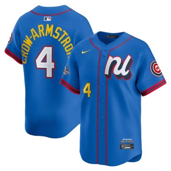 Men's National League #4 Pete Crow-Armstrong Nike Blue 2025 All-Star Edition Limited Player Jersey Men's National League #4 Pete Crow-Armstrong Nike Blue 2025 All-Star Edition Limited Player Jersey
