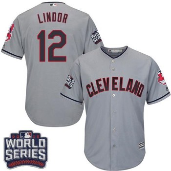 indians #12 Francisco Lindor Grey Road 2016 World Series Bound Stitched Youth MLB Jersey indians #12 Francisco Lindor Grey Road 2016 World Series Bound Stitched Youth MLB Jersey