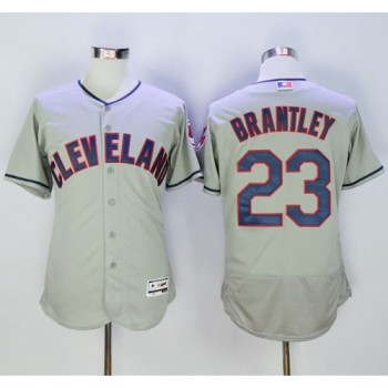 indians #23 Michael Brantley Grey Flexbase Authentic Collection Stitched MLB Jersey indians #23 Michael Brantley Grey Flexbase Authentic Collection Stitched MLB Jersey