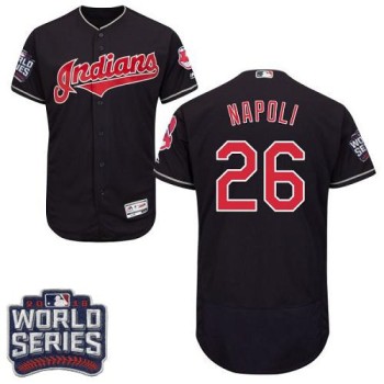 indians #26 Mike Napoli Navy Blue Flexbase Authentic Collection 2016 World Series Bound Stitched MLB Jersey indians #26 Mike Napoli Navy Blue Flexbase Authentic Collection 2016 World Series Bound Stitched MLB Jersey