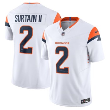 Men's Denver Broncos #2 Patrick Surtain II White Mile High Collection Vapor F.U.S.E. Limited Jersey